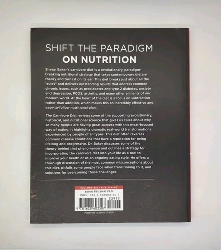 The Carnivore Diet by Shawn Baker (2019, Victory Belt Publishing) - Imagen 2 de 3