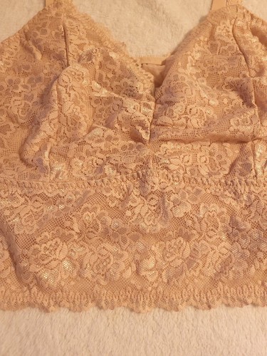 Bralette de encaje sin forro tórrido largo recortado inalámbrico rubor transparente talla 2 18/20 - Imagen 2 de 4