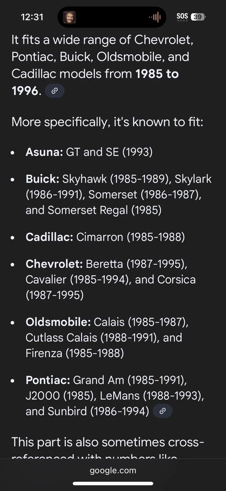 Nuevo 1995 96 CHEVROLET BERETTA CORSICA GM DELCO INTERRUPTOR DE RESPALDO 1994256 D-2207A Foto 2 de 4