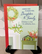 Dayspring Christmas Card w/ Envelope~Asking God To Bless You, Daughter & Family