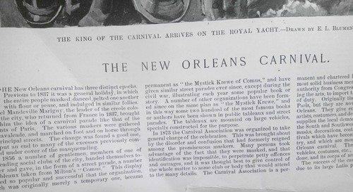 The New Orleans Carnival. King of the Carnival Arrives on the Royal Yacht, 1898 - Picture 3 of 4