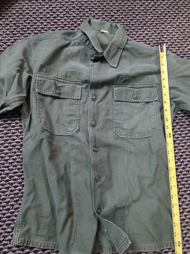 2x Camicie HBT Vintage WW2 US Military | Top con bottoni 13 stelle + variante semplice | WWI - Foto 3 di 22
