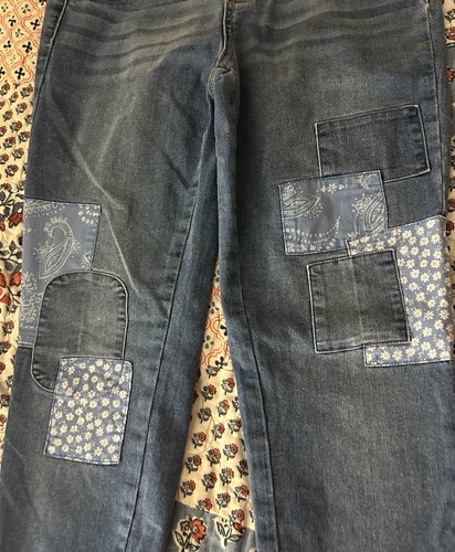 Girls Justice SZ 14 Simply Low Patches Denim Jeggings~ - Picture 2 of 14