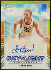 2024-25 Topps Chrome Sky-Light Signatures Gold Refractors Larry Bird Auto /50