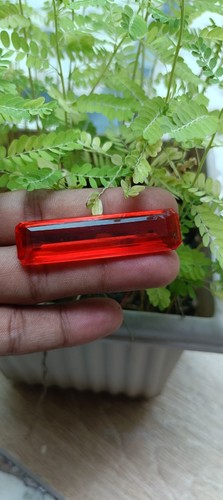 Impresionante piedra preciosa suelta de topacio rojo de 80 quilates corte baguette certificado hallazgo raro - Imagen 7 de 24