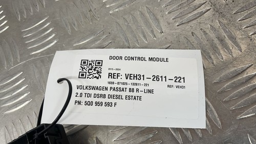 Volkswagen Passat B8 R-line 2015-2024 DOOR CONTROL MODULE 5Q0 959 593 F - Picture 5 of 6