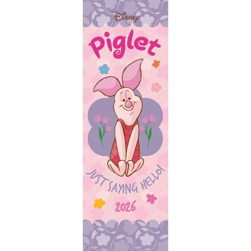 Calendario de pared Slimline oficial Disney Piglet 2026 - Imagen 1 de 7
