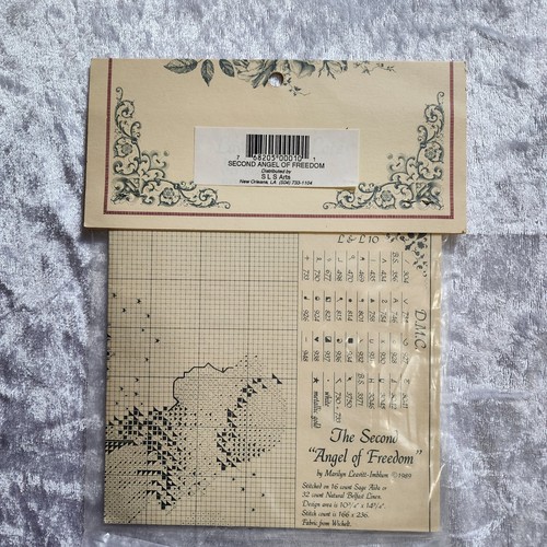 Vintage Cross Stitch Patterns Set Of 2 'Angel Of Freedom' 'Angel Of Mercy ' New - Picture 5 of 5