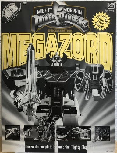 Mighty Morphin Power Rangers Megazord Special Edition Black Gold 1993 SEALED!