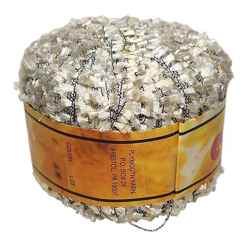 Plymouth Yarn Electra Italian Collection 125 Yards Grey Silver White Italy NEW - Picture 2 of 7