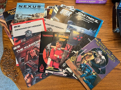 #ad Lot of 10 Star Trek Paperback Books Modules Star Fleet Task Force Games FASA $49.99