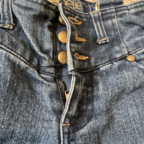 Vintage Girls PELLE PELLE Jeans Sz 6 Adj Waist Sequins Embroidered Flared Legs - Picture 3 of 6