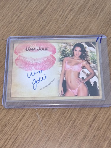 Uma Jolie Autograph Signed Kiss Card Collectors Expo Model #11