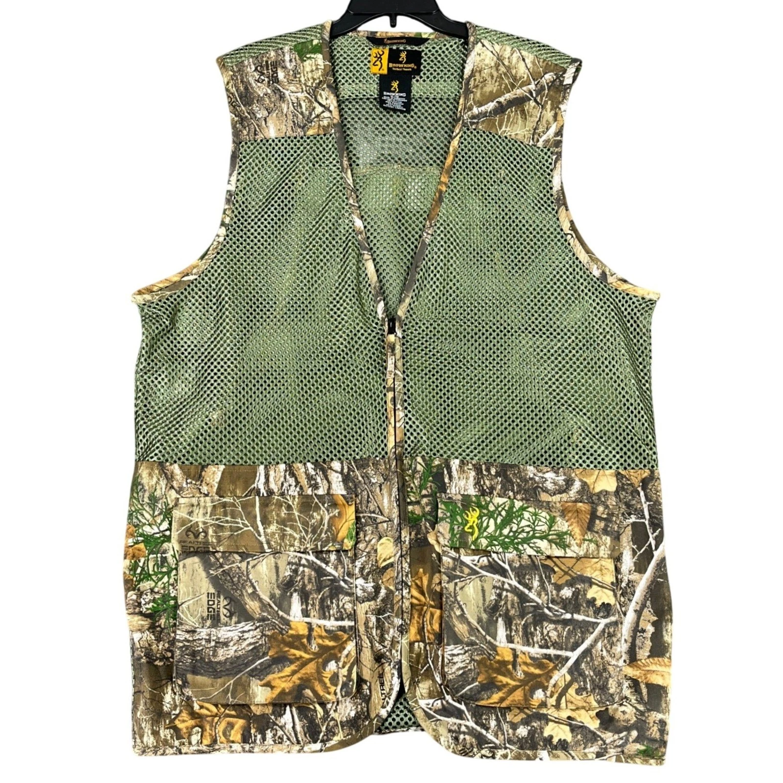 Browning Shooting Vest Realtree Edge Camo Mesh Breathable Hunting Mens XL
