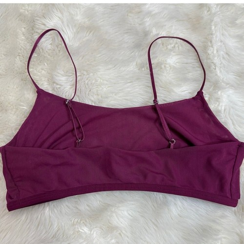 Alo Yoga Airmesh Venus Bralette Size M Purple Red Adjustable Straps Activewear - Picture 2 of 12