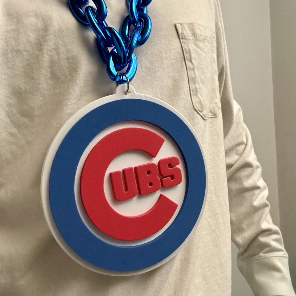 NEW Large MLB Baseball Chicago CUBS Fan chain BLUE Fast Shipping!! ✅✔️☑️✅✔️☑️ - Image 3 of 4
