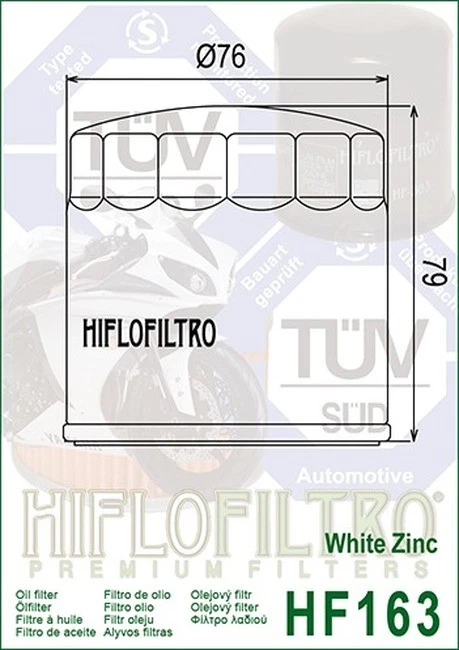 Filtro de aceite HF163 - Paquete de 4 para 83-08 BMW R/K Foto 4 de 4