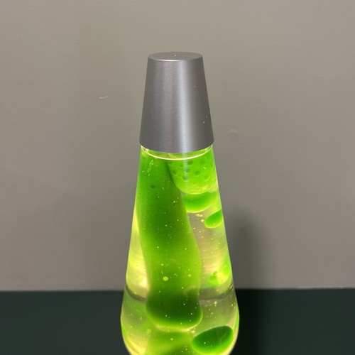 Vtg '97 16" Simplex Lava Lite Silver Streak Lamp #8619 19 Clear Lime Green - Picture 4 of 7