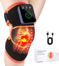 Red Light Therapy Knee Brace with Vibration Massage - 660nm 850nm Infrared Light