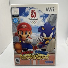 Mario & Sonic at the Olympic Games - Beijing 2008 (Wii) CIB RESURFACED WORKING