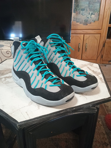 Nike Air Bakin Tim Hardaway Wolf Grey Turbo Green Herren 11,5 Retro - Bild 1 von 11