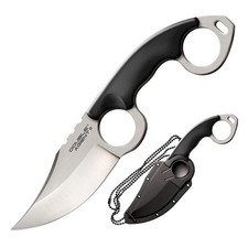 Cold Steel Double Agent II Neck Knife 3.00" AUS8A Clip Point Blade, Black