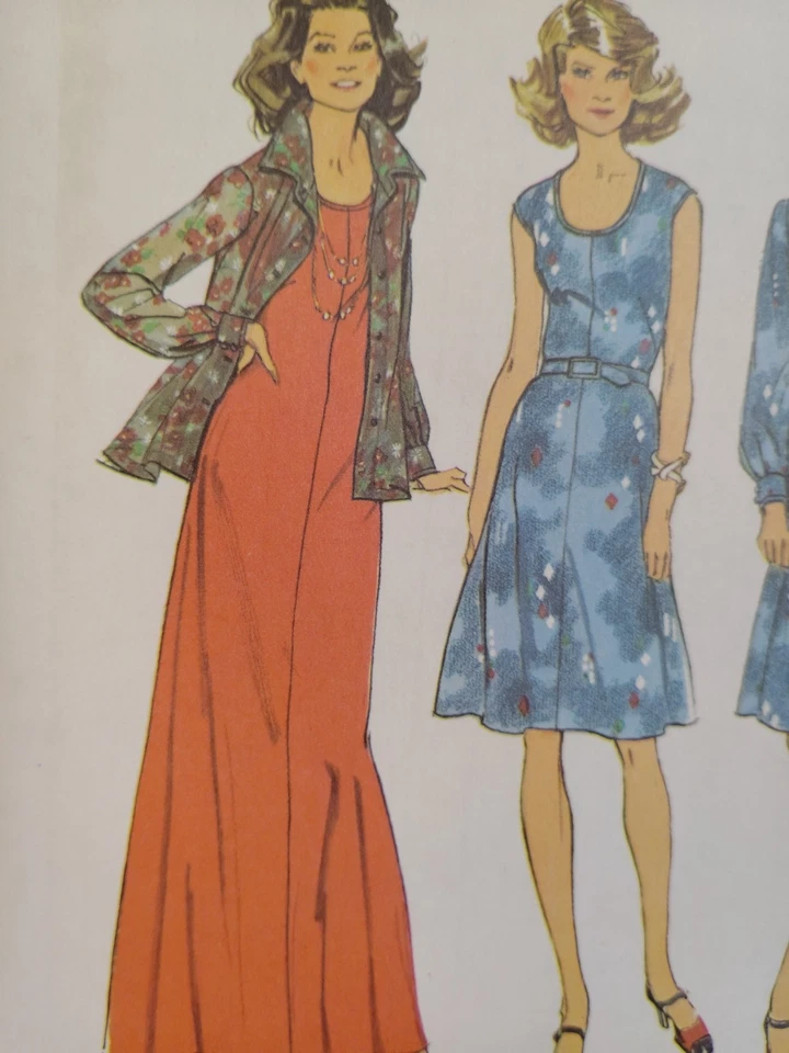 Simplicity 6665 Dress Shirt Jacket Sewing Pattern Ladies 16 UC VTG Long Short - Image 3 of 4