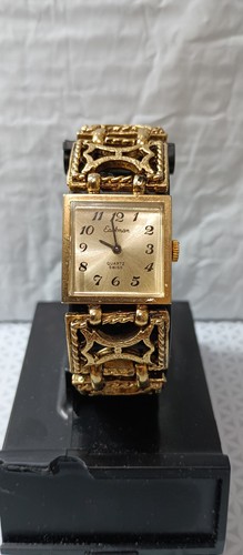 EASTMAN Vintage Luxury Women's Watch Tank Gold Tone Swiss Quartz 22 mm - Picture 2 of 18