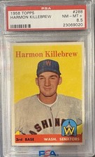 1958 Topps #288 Harmon Killebrew PSA 8.5 NM-NM+ Minnesota Twins HOF Beautiful!