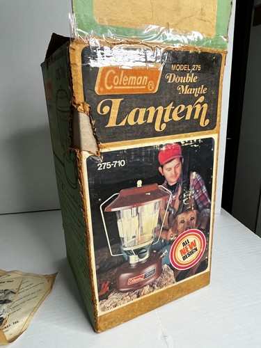 1976 Coleman Model 275 Brown Double Mantle With Picket Fence Globe Box Manuals - Picture 17 of 18