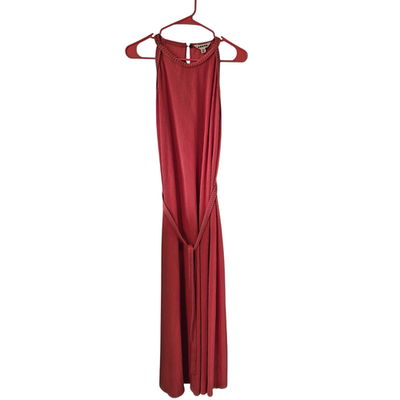 boden bridesmaid dresses Boden Womens Jersey Plisse Maxi Dress Size 10 Sunset Coral Summer Wedding