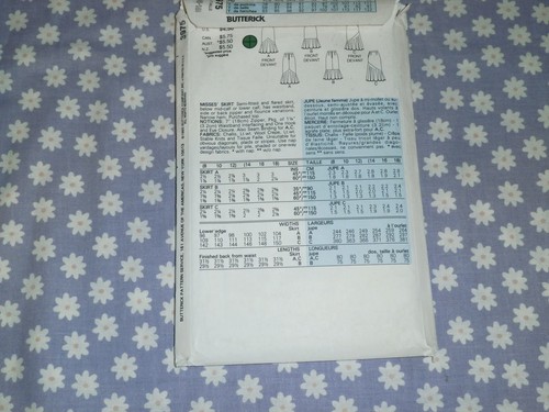 BUTTERICK 3975 MISSES SEMI-FITTED FLARED SKIRTS 3 STYLES PATTERN UNCUT-14-16-18 - Picture 3 of 4