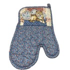 Vintage Franco Kitten Floral Oven Mitt Cottage Kitchen Decor Country Farmhouse