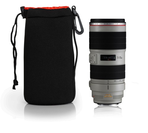 Large Neoprene Lens Bag Protective Sleeve Water & Scratch Resistant Pouch Case - Picture 4 of 9