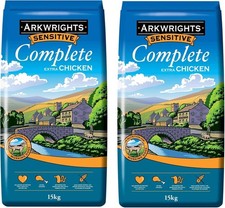 30kg DOG FOOD Arkwrights Sensitive Complete Extra Chicken 15kg x 2 Packs BULK 1.70 per kilo