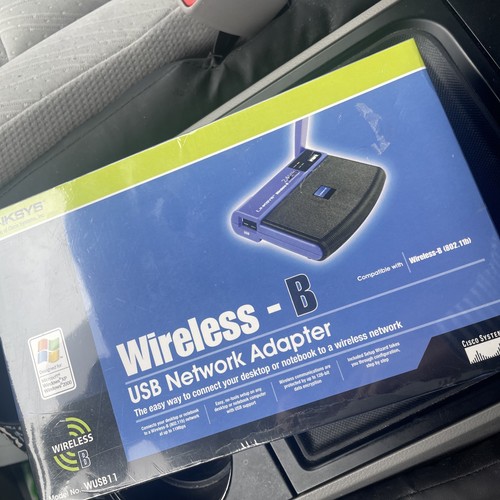 NEW sealed Linksys WUSB11 Wireless B Adapter Designed for Windows XP 2.4 GHz B6 - Afbeelding 11 van 11