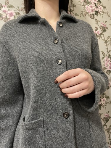 Bergdorf Goodman 100% Cachemira Clásica Blazer Chaqueta Suéter Cárdigan Talla M - Imagen 5 de 11