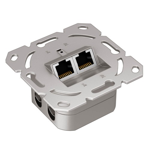 Netzwerkdose 1-2-Port Cat.6a Datendose 500MHz geschirmt LAN Ethernet Netzwerk - Bild 28 von 33