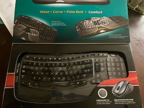 Logitech Cordless Desktop Wave Pro Keyboard and Laser Mouse - Picture 2 of 2