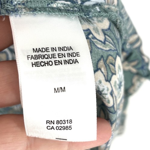 Lucky Brand Damen M Blumendruck Knopfleiste Kragen Shirt Cottagecore Boho - Bild 7 von 9