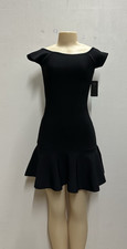 Guess Vintage women size XS  off the shoulder stretch cocktail mini black dress