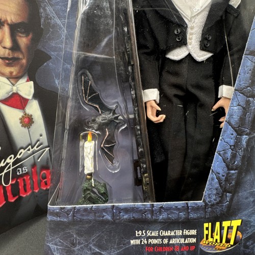 Figura de personaje Bela Lugosi como Drácula escala 1/9,5 mundo plano 1998 rara - Imagen 3 de 8