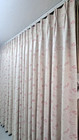 Interlined and blackout lined rose print curtains