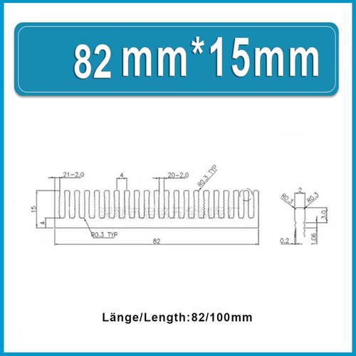 Länge 50-200 mm Aluminium Kühlkörper Kühlung LED Power IC Transistor für Computer - Bild 77 von 111
