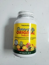 Natures Plus Source of Life Original Tablets - No Iron - 90 Vegetarian EXP 03/28
