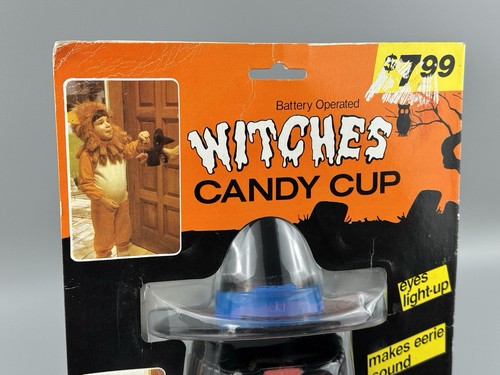 Vintage 1980’s Halloween Witches Candy Cup Trick-or-Treat Witch Wizards Box Dish - Bild 2 von 18