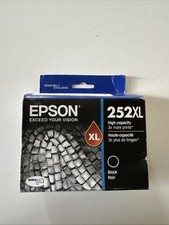 GENUINE OEM EPSON 252XL BLACK Ink Cartridge T252XL120 SEALED BOX OEM - 02/2025