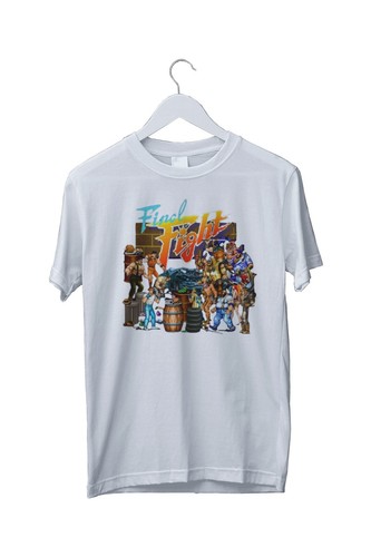 Final Fight - Characters Montage T-shirt Mens Black White S M L XL 2 3 4 XL - Picture 2 of 8