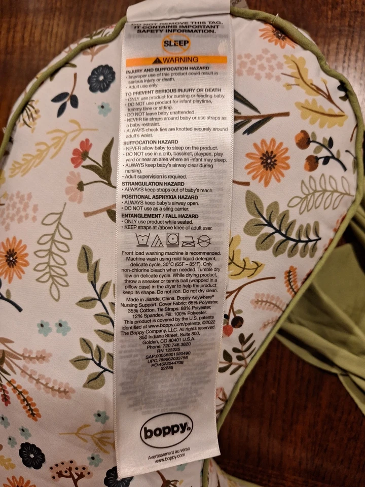 Подушка для кормления Boppy Anywhere Support - цветочный шалфей - Изображение 3 из 3