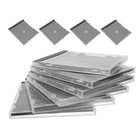  10pcs Standard Single Clear Cd Case Slim Cd Storage Box With Black Tray Plastic
